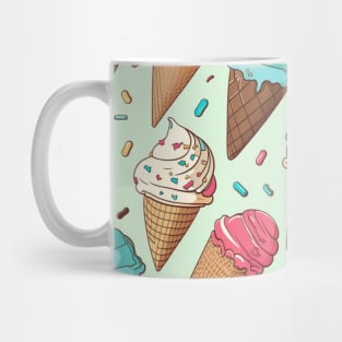 Ice Cream Pattern Illustration Design Birthday Gift ideas for Ice Cream Lovers Mug